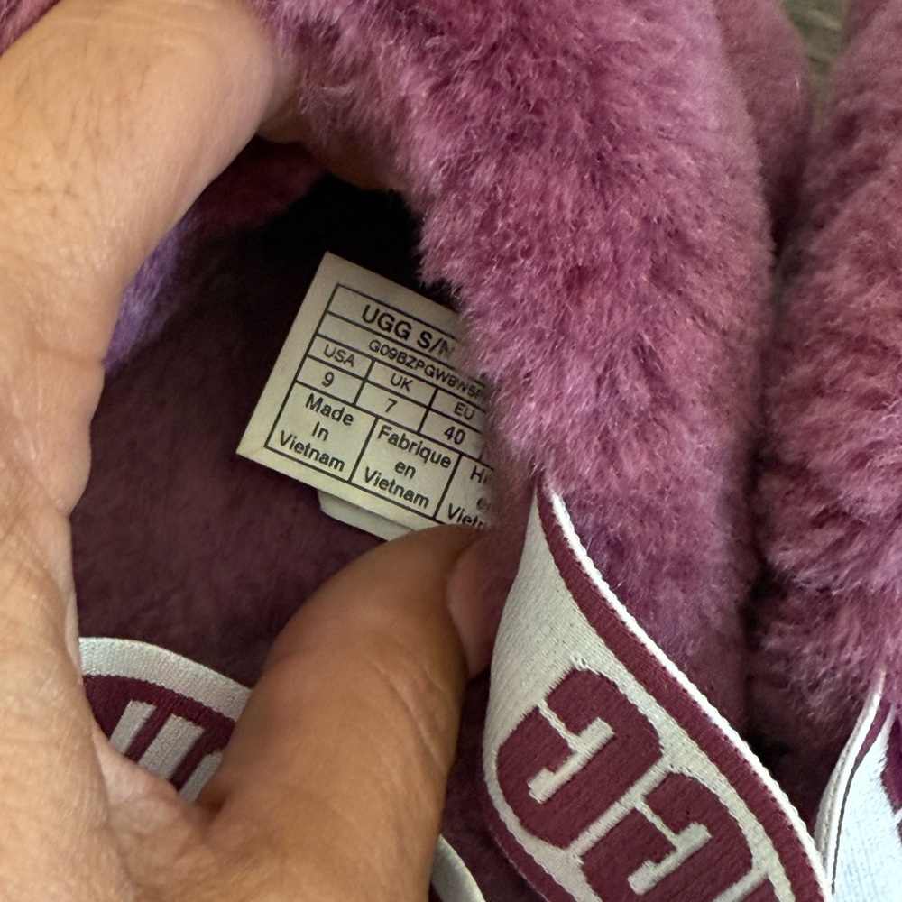 UGG Women's Plush Mauve Slippers - Picture 3 of 4